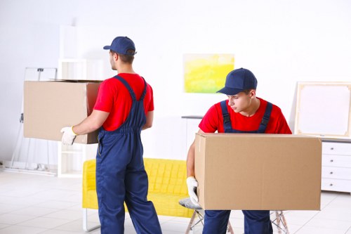 Packing boxes prepared for a move in Elephant and Castle