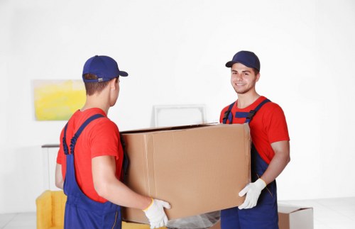 Removal van and packed boxes for a local Elephant and Castle move