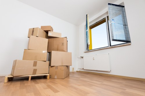 Office relocation team handling desks and equipment in Elephant and Castle