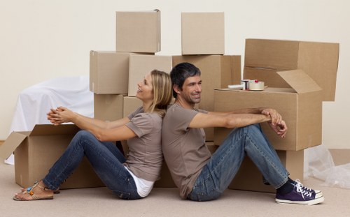 Organised furniture transport during a local removals service
