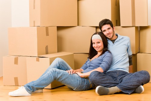 Packing and transporting office equipment during a business move